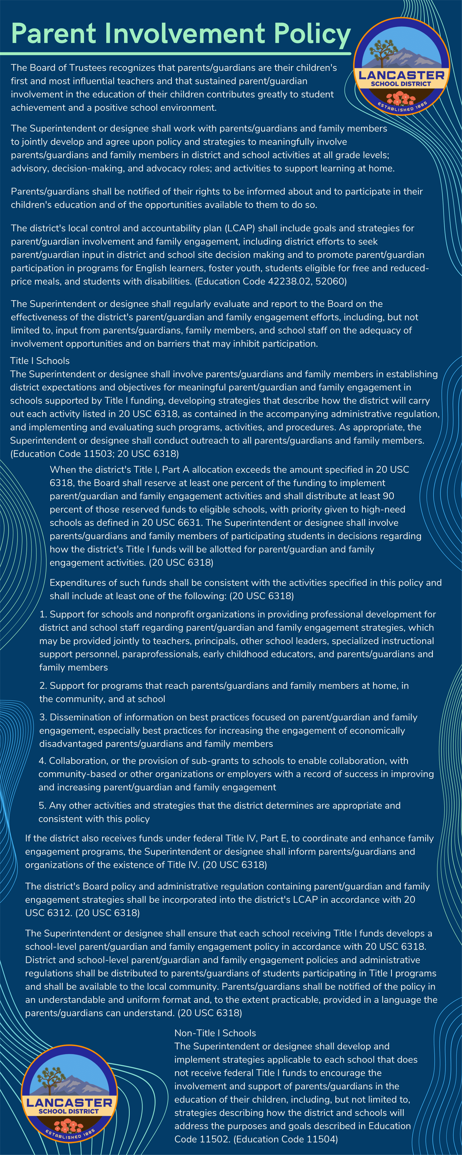 Parent Involvement Policy for Lancaster School District